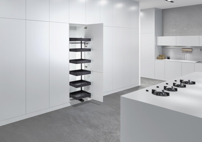 Tandem solo unit, 1700mm high, 600mm wide, anthracite frame & Arena Pure anti-slip trays-KAPTSFH600