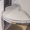 Arena LeMans II, right hand corner unit, 600mm wide, silver/chrome-K2LM600SCR