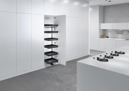 Tandem solo unit, 1700mm high, 500mm wide, anthracite frame & Arena Pure anti-slip trays-KAPTSFH500