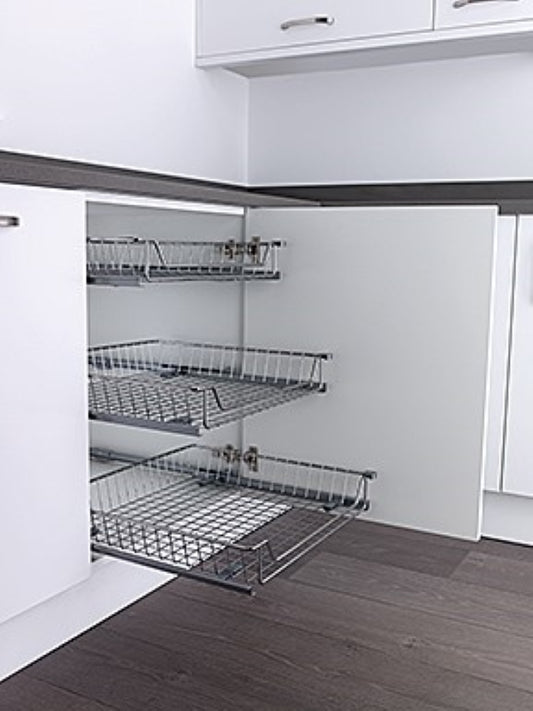Adjustable pull-out tray, 500mm, chrome-KAPB500CH