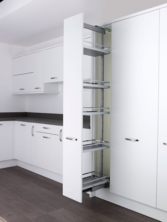 Style 400mm full extension larder unit, 1800-2200mm high, antislip-KASLF400FESC