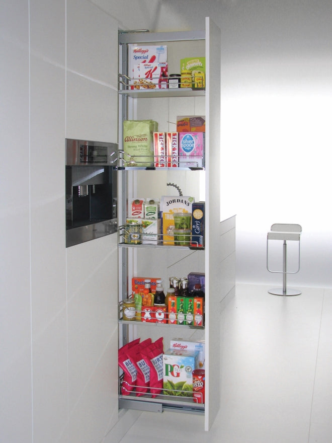 Arena 400mm full extension larder unit,1800-2200mm high, antislip-KALF400FESC